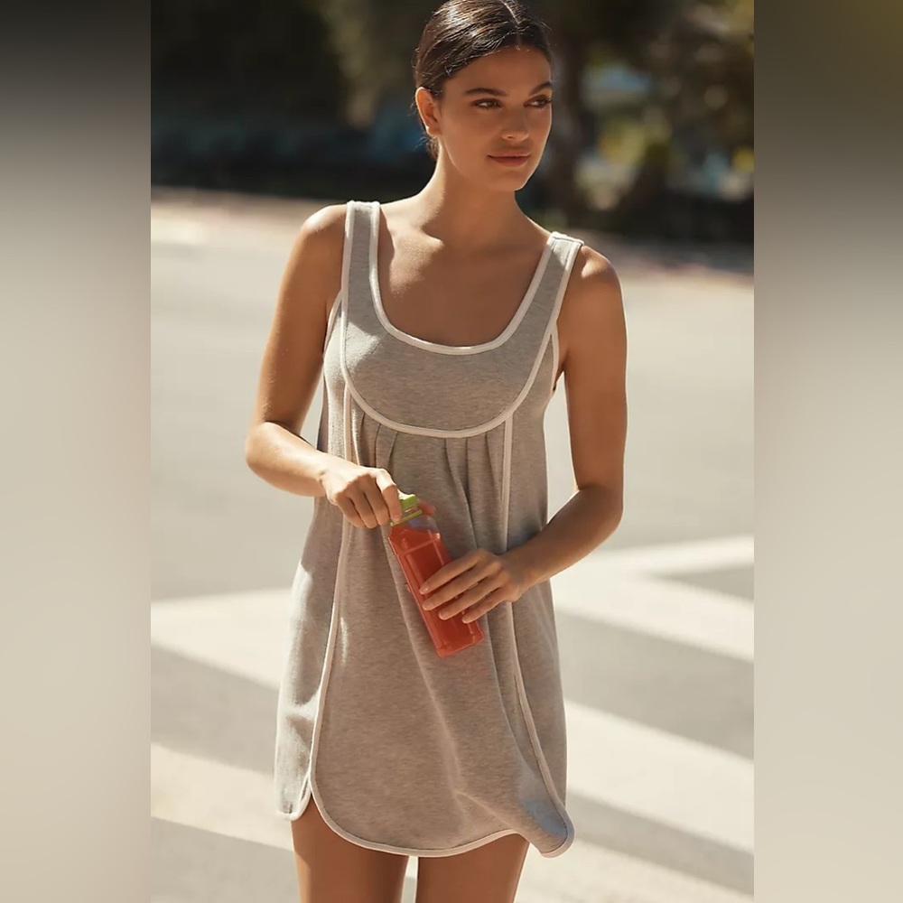 Daily Practice by Anthropologie- Gray At Play Mini Dress